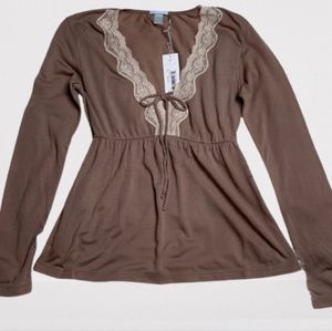 NWT Eberjey Lady Godiva Long Sleeve Tee